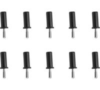 10pcs Banana Plug 4mm Cross Slot Gold Plated Brass Solder Type Connector for Speaker Cable(Black )