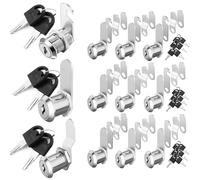 10pcs Barillet Boite aux Lettres avec 4 Plaques de Verrouillage Différentes, Serrure avec Clés pour Boite aux Lettres, Placard, Meuble (10pcs 30mm)
