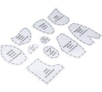 10pcs Bear Template Ruler Set DIY Acrylic Quilting Tools Reusable Bear Sewing Template Set (L 15inch )