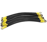 10pcs Black 24cm Length Battery Wire Power Transfer Cable for Car Auto