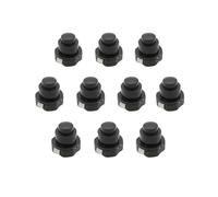10Pcs Black Flashlight Switch Torch Power Supply Push Button Switch DC 30V 1A 10mm x 10mm Self-Locking Switches ON-OFF
