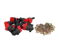 10PCS Black Red 90 Degree Fuel Cut Off Valve Clamp Part for 1 4in Fuel Line 494539 698181 697944 35857 Fuel line replacement parts