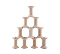 10pcs Bobines De Couture Vide Couleur Naturelle en Bois À Coudre Bobines À Coudre Fil Porte-Ruban Fil Corde Chaîne Fil Fil Rouleau 1.85 x 1.22