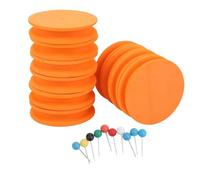 10Pcs Bobines de Mousse pour Fil de Pêche Rond, Support de Ligne de Pêche Mousse EVA Montages Pêche avec Hameçons Planches Support Rangement de Ligne Pêche Planches D'enroulement (Orange)