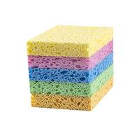 10pcs bois de pulpe de pâte de pâte éponge magique éponge éponge Articles ménagers Nettoyant éponge de nettoyage pour cuisine Outils de nettoyage de salle de bain (Color : 10pcs)