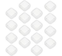 10pcs Boîtes De Rangement Claires Creative Vide Support De Rangement Carré Mini Boîte Transparente En Plastique Petite Boîte Cas Médecine Contient pour Bijoux Bouchons D'oreilles Perle Organisateur D