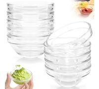 10Pcs Bol Verre, Bols Saladier Verre Mini Coupelle Ronds Verrines Sushi Transparent 75ml, Coupe Dessert Bols Petits Tapas Verrine Sauce 7.5cm Lave-Vaisselle pour Sauces, Ingrédients, Epices, Starter