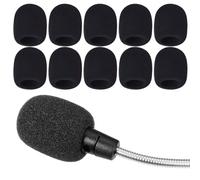 10Pcs Bonnette Micro,Mousse Micro,Mousse Micro Casque,Mini Microphone Casque Pare-brise Mousse,Pour La Salle De Classe,Interviews D'Actualités,La Salle De Conférence