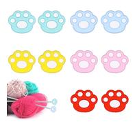 10pcs Bouchons d'Aiguille à Tricoter Patte, Protecteurs de Point d'Aiguilles Colorés Mignons Capuchons de Pointe de Point en Silicone pour Accessoires de Bricolage à Tricoter au Crochet