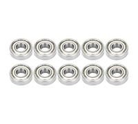 10pcs Boule de rainure profonde Roueur à haute vitesse Double scellé Boule radiale Roueur 698Z 8 mm ID 19 mm OD 6 mm d'épaisseur pour l'équipement industriel micro-skateboard à