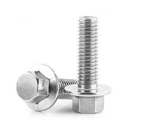 10pcs Boulon à Bride M8 Vis à Tête Hexagonale en Acier Inoxydable 304 [M8*25]