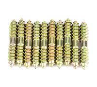 10pcs Boulons Filetés Auto-Taraudeurs à Double Extrémité pour Vis à Bois Tiges de Connexion pour Meubles, Travail du Bois 6 * 40mm