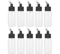 10pcs bouteilles d'aérographe de 30ml Réservoir de pigment résistant à la corrosion pour les pistolets pulvérisateurs Dual Action Siphon