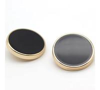 10PCS Bouton Métallique Coupe-Vent Set - Artisanat, Couture, Décoration DIY (Or + Noir, 20mm)