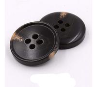 10PCS Boutons à Vêtement - Bouton de Couture en Corne à la Mode avec 4 Trous en Forme de Bouton pour Hommes, Chandails, Uniformes, Chemise, Blazer, Manteau et Veste (Café-4, 25mm)