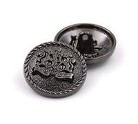 10PCS Boutons de Vêtements - Mode Bouton de Couture en Forme de Bouton en Métal en Forme de Bouton pour les Hommes Femmes Blazer, Manteau, Uniforme, Chemise, Costume et Veste (Argent, 15mm)