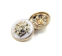 10PCS Boutons de Vêtements - Mode Bouton de Couture en Forme de Bouton en Métal en Forme de Bouton pour les Hommes Femmes Blazer, Manteau, Uniforme, Chemise, Costume et Veste (Blanc, 10mm)