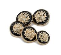 10pcs Boutons en Métal 18mm Gold pour Coudre Manteau À Tricoter Double Lions Élégants Boutons