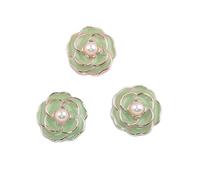 10pcs boutons en résine colorés en forme de fleur de 17mm avec décoration en perles pour scrapbooking, accessoires de couture de vêtements
