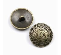 10Pcs Boutons pour Vêtements - Vintage Métal Couture Bouton Poignée Rond Bouton Set pour Blazer Vestes Uniformes (Bronze, 25mm)