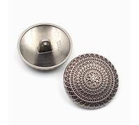 10Pcs Boutons pour Vêtements - Vintage Métal Couture Bouton Poignée Rond Bouton Set pour Blazer Vestes Uniformes (Argent, 20mm)