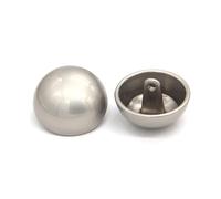 10pcs boutons ronds en métal champignon 10mm - 25mm pour manteau sacs en tricot décoration boutons de couture, Argent, 11mm