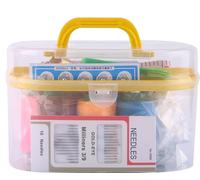 10pcs/Box grande boîte à couture -Threader -Aiguille -Bande adhésive Ciseaux Dimble Kit Tool