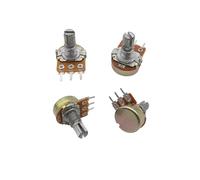 10Pcs/Box WH148 1K 2K 5K 10K 20K 50K 100K 250K 500K 1M Ohm 15mm Shaft 3 Pin Linear Taper Rotary Potentiometer Kit with Cap Control switch