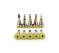 10Pcs Brass 2mm Small Size Banana Female Jack Panel Test Socket Connector AUOQKQUT(Gelb)