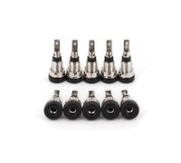 10Pcs Brass 2mm Small Size Banana Female Jack Panel Test Socket Connector AUOQKQUT(Nero)