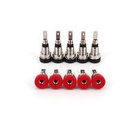 10Pcs Brass 2mm Small Size Banana Female Jack Panel Test Socket Connector AUOQKQUT(Red and Black)