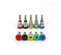 10Pcs Brass 2mm Small Size Banana Female Jack Panel Test Socket Connector NWPNLXEA(Mixed Colors)