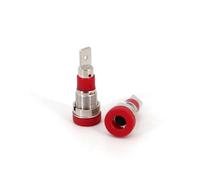 10Pcs Brass 4mm Female Jack Panel Test Socket Connector for Non-Shrouded Plugs AUOQKQUT(Rot)