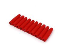 10Pcs Brass 4mm Insulated Female Jack Plug Wire Solder Connector AUOQKQUT(Rot)