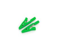 10Pcs Brass 5 Colors 41mm Insulated Test Alligator Clip With 2mm Female Jack AUOQKQUT(Green)