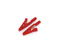 10Pcs Brass 5 Colors 41mm Insulated Test Alligator Clip With 2mm Female Jack AUOQKQUT(Rot)