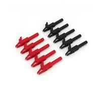 10Pcs Brass 56mm Insulated Electrical Test Alligator Clip With 4mm Jack AUOQKQUT(Red and Black)
