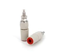 10Pcs Brass M5 Type High Current 4mm Female Jack Panel Socket Test Binding AUOQKQUT(Rot)