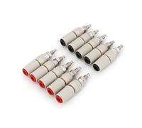 10Pcs Brass M5 Type High Current 4mm Female Jack Panel Socket Test Binding NWPNLXEA(Red and Black)