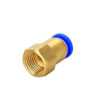 10PCS Brass Pneumatic Quick Joint Fitting 4 6 8 10 12mm Hose Tube 1/8" 3/8" 1/2" 1/4" BSP Thread PCF Pneumatic Air Connector(PCF8-02)