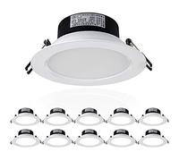 10PCS Bright 18W Business Lighting Led Recessed Ceiling Downlight European Energy Saving Anti-Glare Embedded Spotlight Aisle Building Clothing Decoration Panel Light Fittings(White Light)