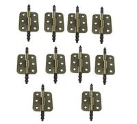 10pcs Bronze Bronze Crown Tear Charnière, 6 Trous Bijoux Boîte Cadeau Charnière Décorative For Accessoires De Meubles D'armoire