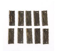 10pcs bronze rétro charnières de porte cabinet boîte à bijoux antiques meubles de bois décoratifs charnière de porte l'affaire