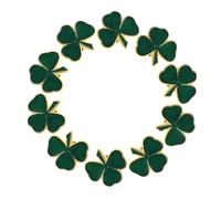 10pcs Brooch Badge Party Favors Accessories Patricks Day Jewelry Shamrock Charms Green Zinc Alloy