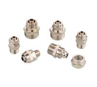 10PCS BSP PC4-M5 6-01 8-02 1/2 Fast Twist Quick Connectors Male Straight Pneumatic Air Fitting For Hose Tube Pipe(KL-PC6-01)