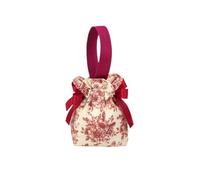 10pcs Canvas Wedding Candy Bag Drawstring Bowknot Gifts Spring Festival Flower Small Wrist Party Pour Bonbons
