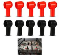 10PCS Capuchons De Protection Isolants Pour Bornes De Batterie,Capuchons Flexibles 50×26 mm,Anti Parasite Bougie De Protection Batterie Universels,Bateaux