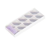 10Pcs Carbide Grooving Inserts C Cut Off, Carbide Grooving Inserts C, PVD Coated Grooving Inserts for Stainless Steel, Hard Alloy Turning Inserts with Storage Box for CNC