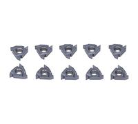 10Pcs Carbide Turning Insert Set, High Hardness Milling Insert for CNC Lathe, High Temperature Resistant with Sharp Cutting, for Steel Wood Acrylic Machining, Includes Storage