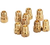 10pcs carburateur principal kit 5mm 75-98 modèle or métal Langable gicleur pour Dellorto Carb